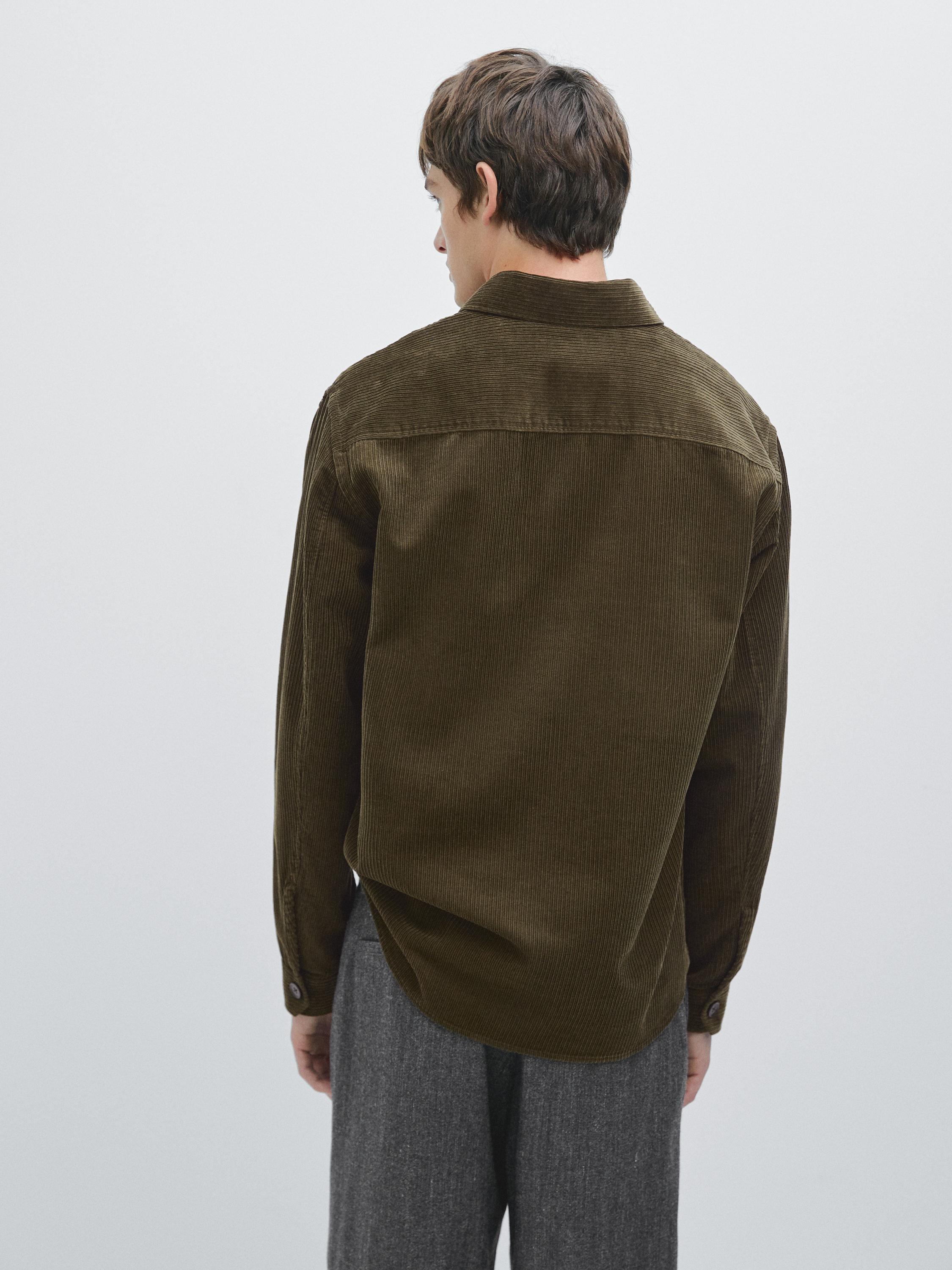 Corduroy overshirt with pockets